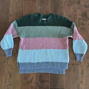 Womens American Eagle Color Block Stripe Sweater Small